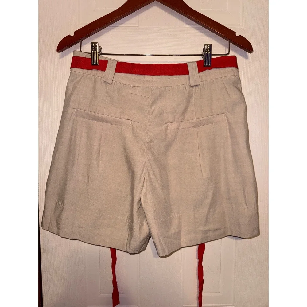NWT Free People Perfect Prep Trouser Linen Blend Shorts Size 2